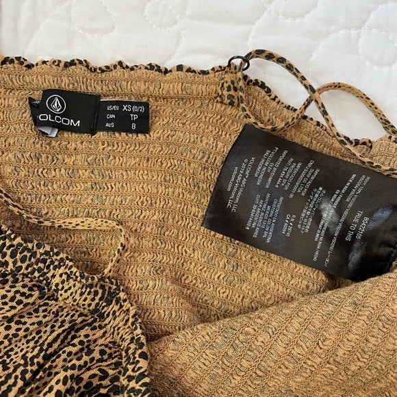 Volcom Animal Print Snakedown Cami Crop Top - Picture 5 of 7